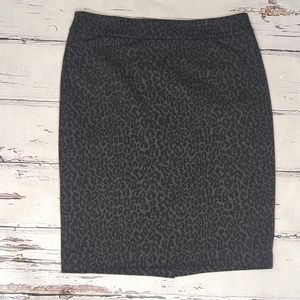 Loft Pencil Skirt leopard print